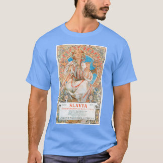 Alphonse Mucha Slavia 1907 poster T Shirt