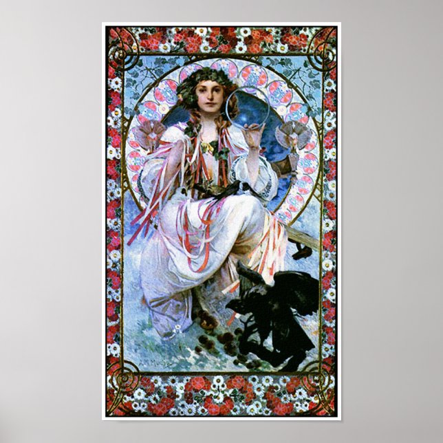 Alphonse Mucha - Slavia - Art nouveau - Sekession Poster (Framsidan)