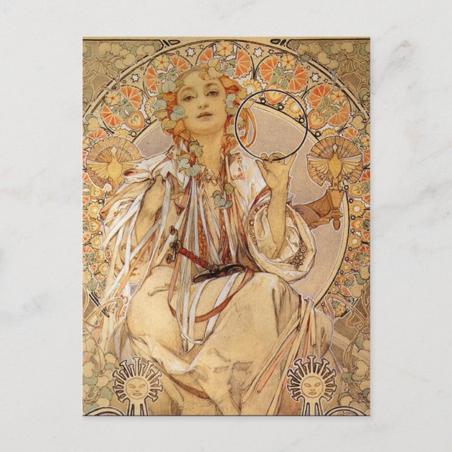 Alphonse Mucha - Slavia Vykort (Framsida)