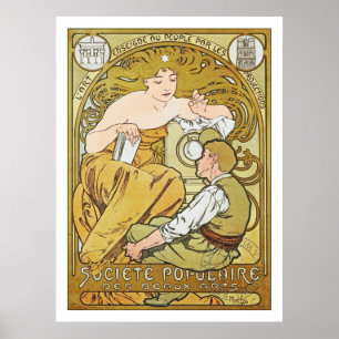 Alphonse Mucha - Société Populaire Poster