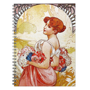 Alphonse Mucha sommar Anteckningsbok