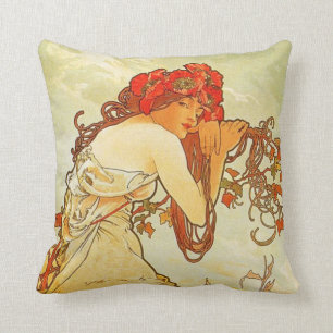 Alphonse Mucha, sommarfyllning Kudde