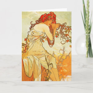 Alphonse Mucha, sommarhälsningskort Kort