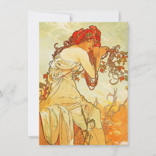 Alphonse Mucha Sommarinbjudningar Inbjudningar
