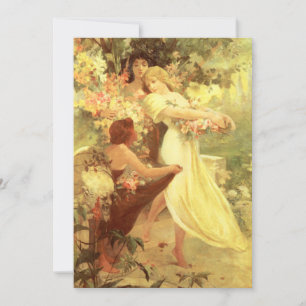 Alphonse Mucha Spirit of Vår Inbjudningar