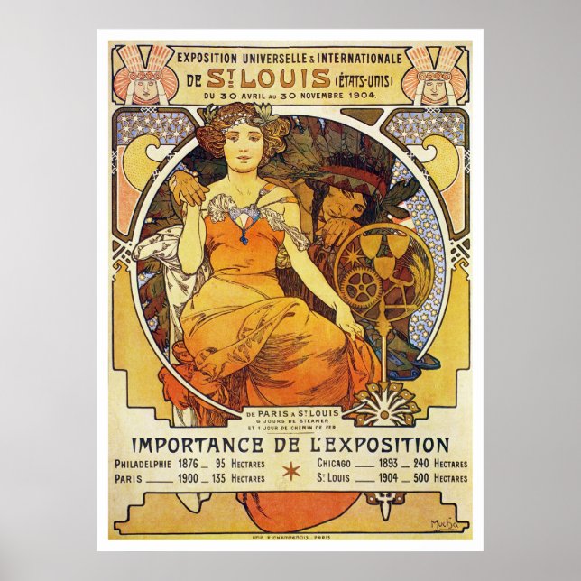 Alphonse Mucha. St Louis Expo 1903 Poster (Framsidan)