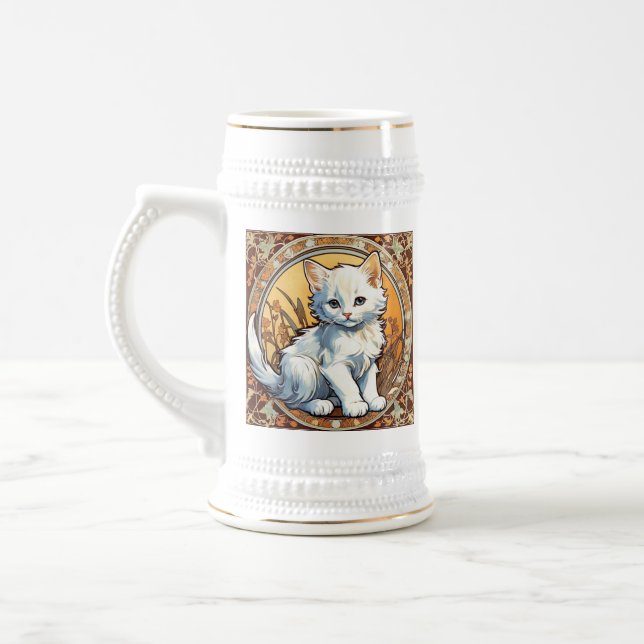 Alphonse Mucha Stil Cat Sejdel (Vänster)