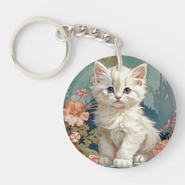 Alphonse Mucha Stil White Cat (Framsidan)