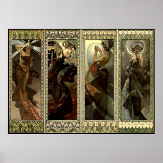 Alphonse Mucha Stunning Art nouveau Woman #34 Poster