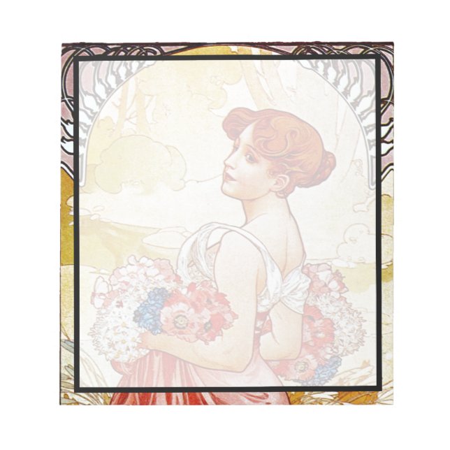 Alphonse Mucha Summer Anteckningsblock (Framsida)
