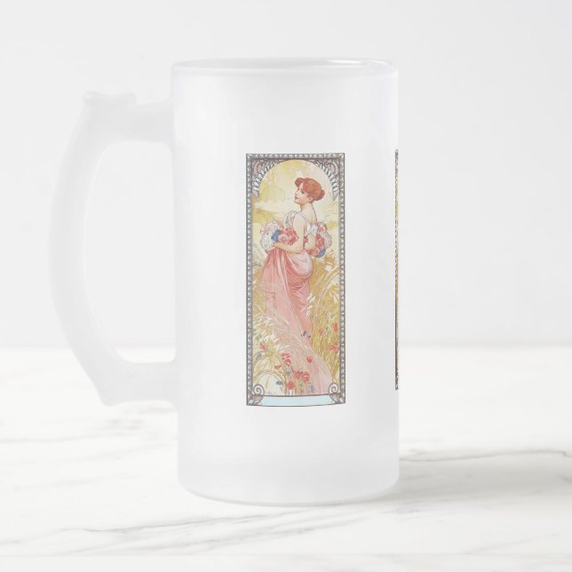 Alphonse Mucha Summer Frostat Ölglas (Vänster)