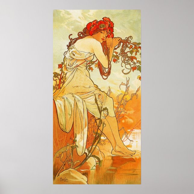 Alphonse Mucha Summer Poster (Framsidan)