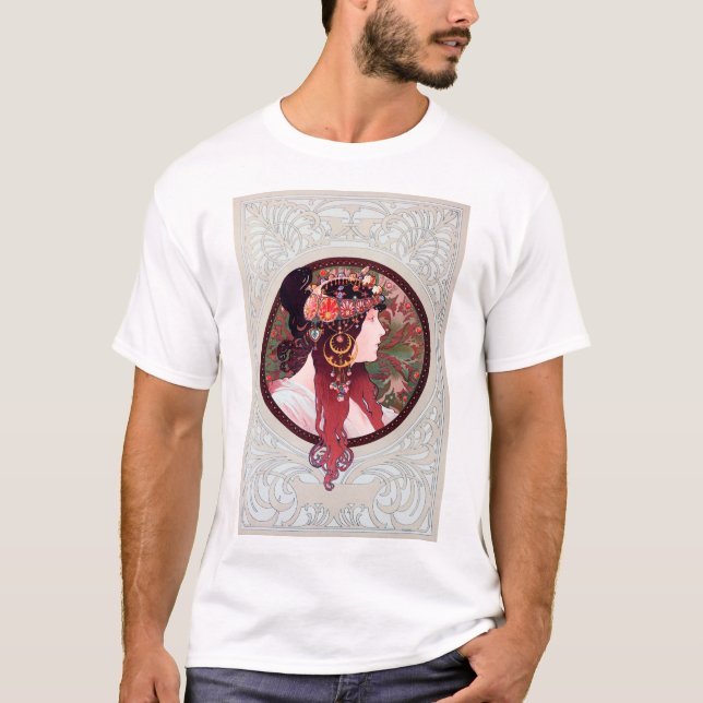 Alphonse Mucha T Shirt (Framsida)