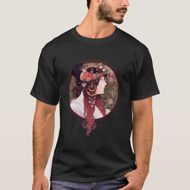 Alphonse Mucha T Shirt (Framsida)