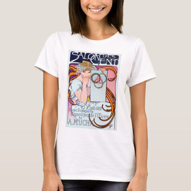 Alphonse Mucha T Shirt (Framsida)