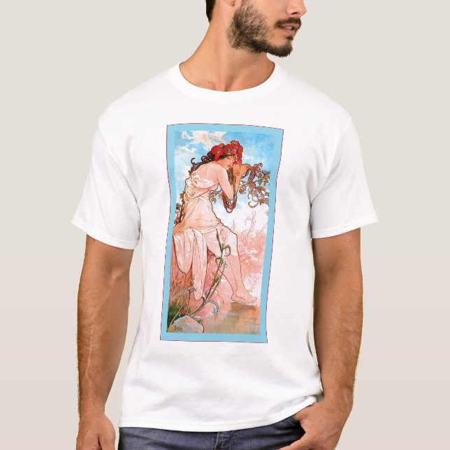 Alphonse Mucha T-shirt (Framsida)