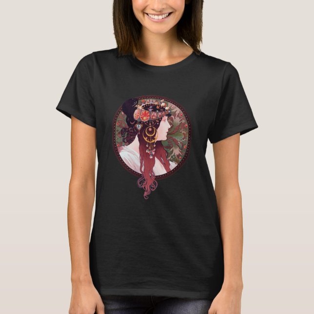 Alphonse Mucha T Shirt (Framsida)