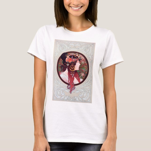 Alphonse Mucha T Shirt (Framsida)
