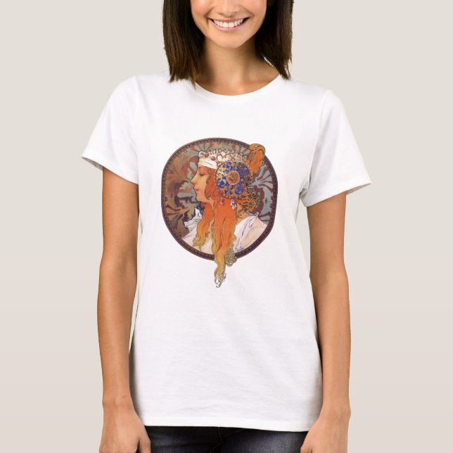 Alphonse Mucha T Shirt (Framsida)