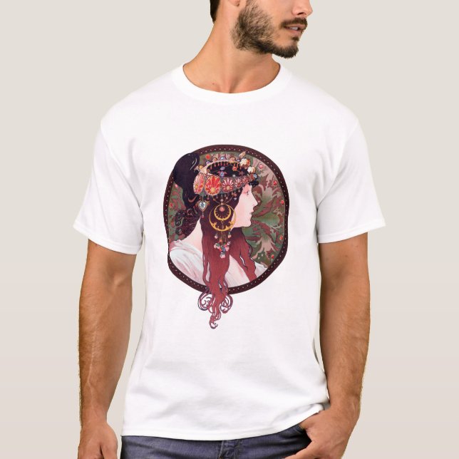 Alphonse Mucha T Shirt (Framsida)
