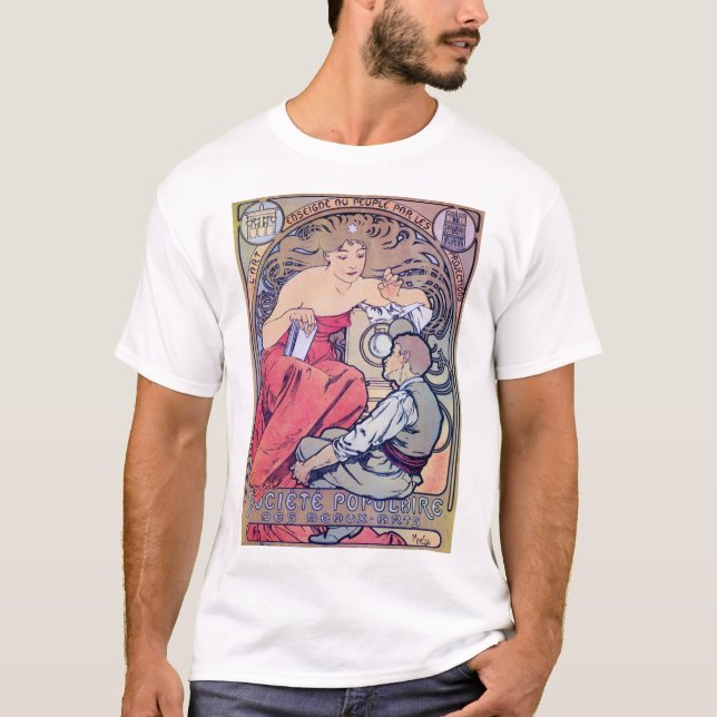 Alphonse Mucha T Shirt (Framsida)