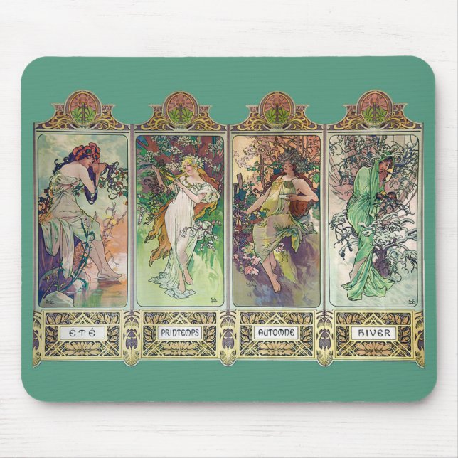 Alphonse Mucha , “ The four seasons ” Musmatta (Framsidan)