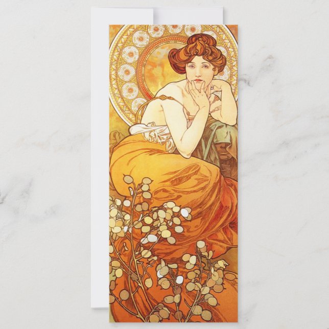 Alphonse Mucha Topaz-inbjudningar Inbjudningar (Framsida)