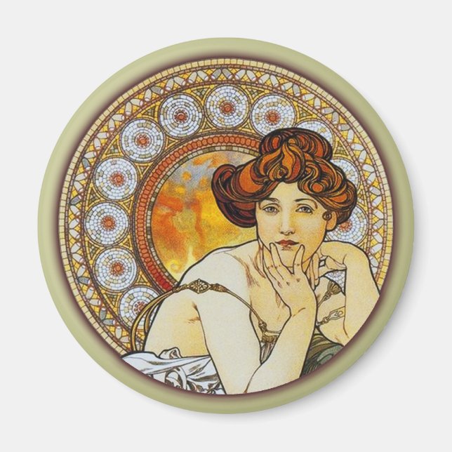 Alphonse Mucha - Topaz Magnet (Framsidan)