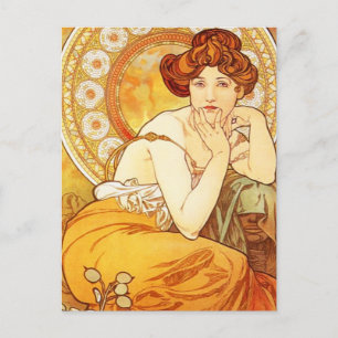 Alphonse Mucha Topaz vycard Vykort