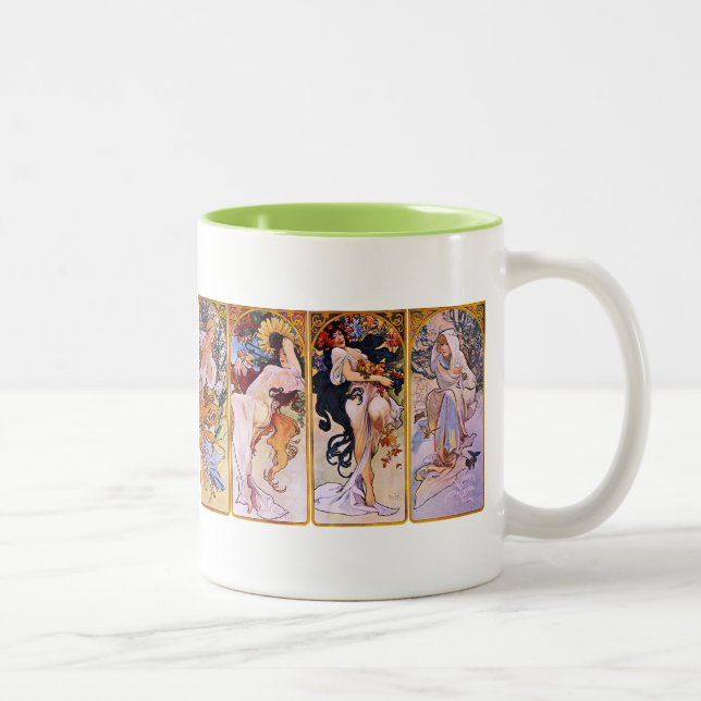 Alphonse Mucha Två-Tonad Mugg (Höger)