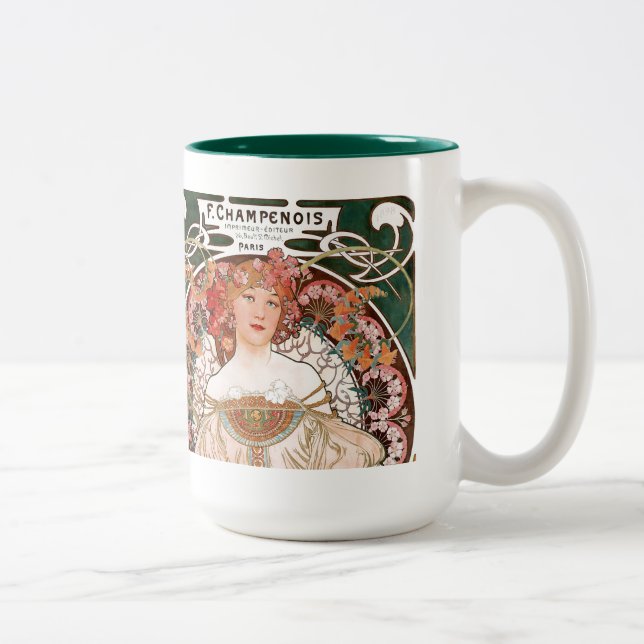 Alphonse Mucha Två-Tonad Mugg (Höger)
