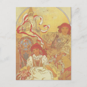 Alphonse Mucha - Utställning 1913 vykort