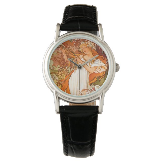 Alphonse Mucha Vår Armbandsur (Framsida)