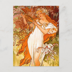 Alphonse Mucha Vår Helg Vykort