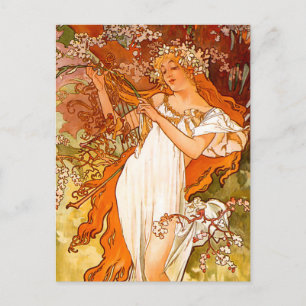 Alphonse Mucha Vår Vykort