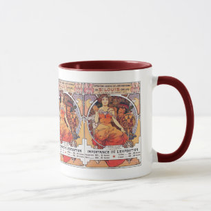 Alphonse Mucha - världs mässa St Louis 1904 Mugg