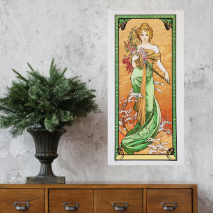 Alphonse Mucha vintage affisch wall dekoration