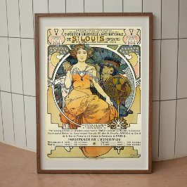 Alphonse Mucha vintage art nouveau poster