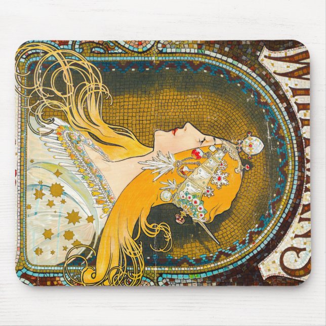 Alphonse Mucha Vintage Whitmans Ad Musmatta (Framsidan)