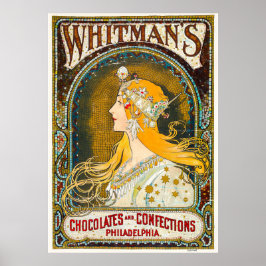 Alphonse Mucha Vintage Whitmans Ad Poster