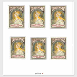 Alphonse Mucha Vintage Whitman's Ad Sticker Klistermärken
