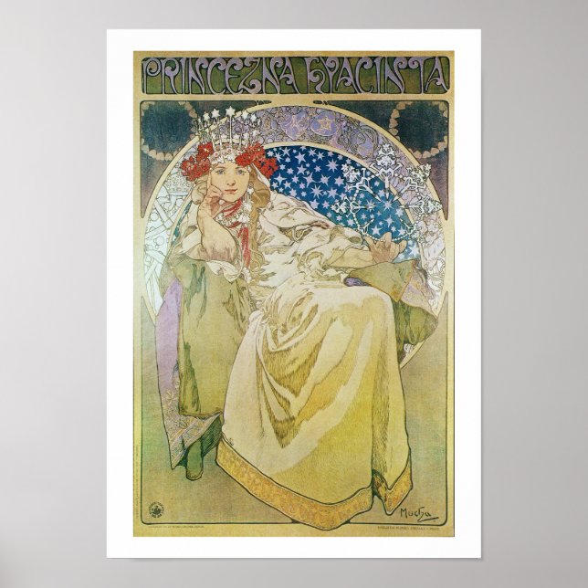 Alphonse Mucha vintageaffisch  Poster (Framsidan)