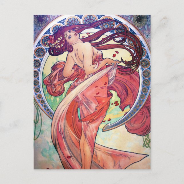 Alphonse Mucha Vykort (Framsida)