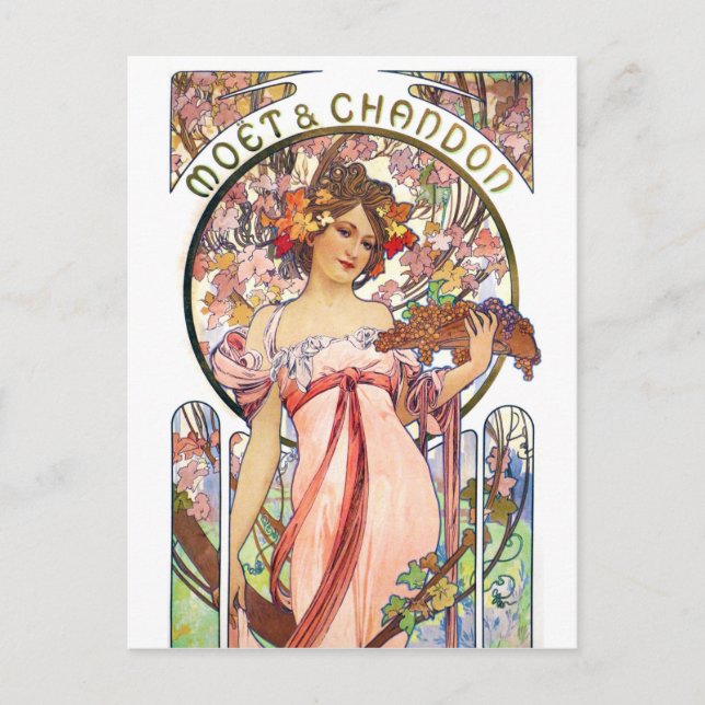 Alphonse Mucha Vykort (Framsida)