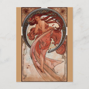 Alphonse Mucha, vykort för ’Dance’