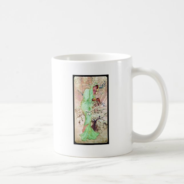 Alphonse Mucha Winter II Kaffemugg (Höger)