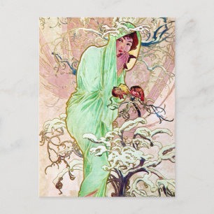 Alphonse Mucha Winter II Vykort