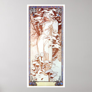 Alphonse Mucha - Winter White Poster