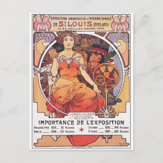 Alphonse Mucha - World's Fair 1904 St. Louis Vykort