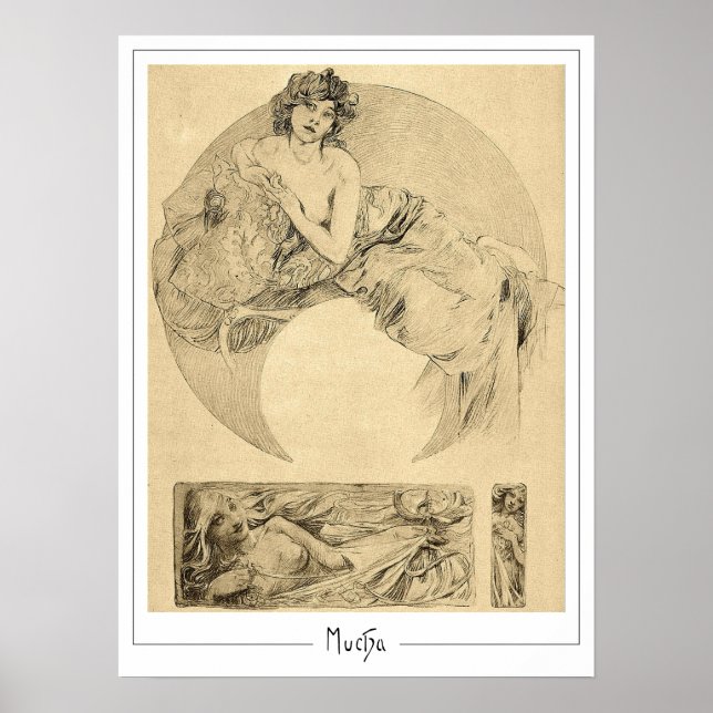 Alphonse Mucha Zedign konstaffisch #111 Poster (Framsidan)